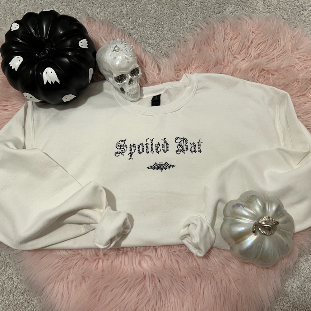 Spoiled Bat Sweatshirt with Gothic Print